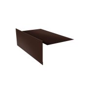 Планка ветровая для мягкой кровли 100х20х100 0,5 Satin Matt RAL 8017 шоколад (2м)