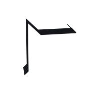 Планка ветровая для мягкой кровли двойная завальцовка 60х30х90 0,45 Drap ST RAL 9005 черный (3м)