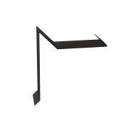 Планка ветровая для мягкой кровли двойная завальцовка 60х30х90 0,5 GreenCoat Pural BT, matt RR 33 черный (RAL 9005 черный) (3м)