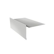 Планка ветровая для мягкой кровли 100х20х100 0,45 PE с пленкой RAL 9006 бело-алюминиевый (2м)