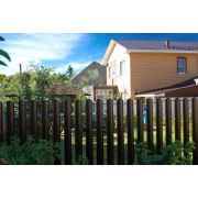 Штакетник Круглый фигурный 0,5 Satin Matt TX RAL 3005 красное вино