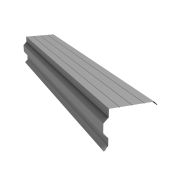 Планка торцевая фигурная 90х110 0,45 PE с пленкой RAL 9006 бело-алюминиевый (3м)
