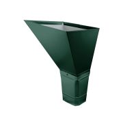 Воронка водосборная прямоугольная Vortex 127мм RAL 6005