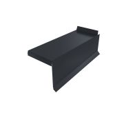 Планка торцевая сегментная Квадро профи Левая 0,5 Velur X RAL 7024 мокрый асфальт