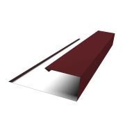 Планка торцевая страховочная 0,7 PE с пленкой RAL 3005 красное вино (2,5м)