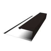 Планка торцевая страховочная Grand Line 0,5 Satin с пленкой RAL 9005 черный (2,5м)