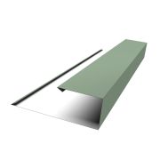 Планка торцевая страховочная 0,45 PE с пленкой RAL 6019 бело-зеленый (2м)