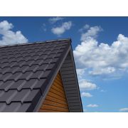 Планка торцевая сегментная Квадро профи Левая 0,45 Drap TX RAL 7004 сигнальный серый