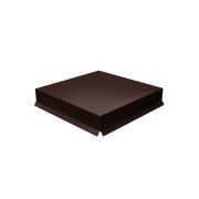 Колпак на столб крышка 390х390мм 0,5 Satin Matt с пленкой RAL 8017 шоколад