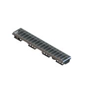 Лоток водоотводный PolyMax Drive DN100 h80 пластиковый с решеткой ячеистой ОС кл.А (комплект)