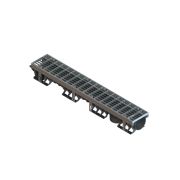 Лоток водоотводный PolyMax Drive DN100 h120 пластиковый с решеткой ячеистой ОС кл.А (комплект)