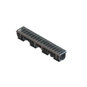 Лоток водоотводный PolyMax Drive DN100 h155 пластиковый с решеткой ячеистой ОС кл.А (комплект)
