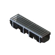 Лоток пластиковый PolyMax Drive DN200 h200 с решеткой ячеистой ОС кл.А15 (к-т)