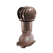 Роторный вентиляционный выход Viotto 125 мм утепленный с проходным элементом на профнастил С-21