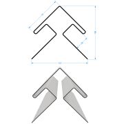 Внешний угол 75/30 мм, Шоколадный