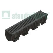 Лоток водоотводный пластиковый PolyMax Basic DN150 h217 с решеткой пластиковой ячеистой кл. А15 (комплект)